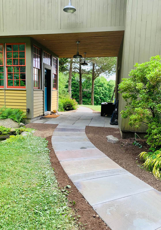 Stone path and landing